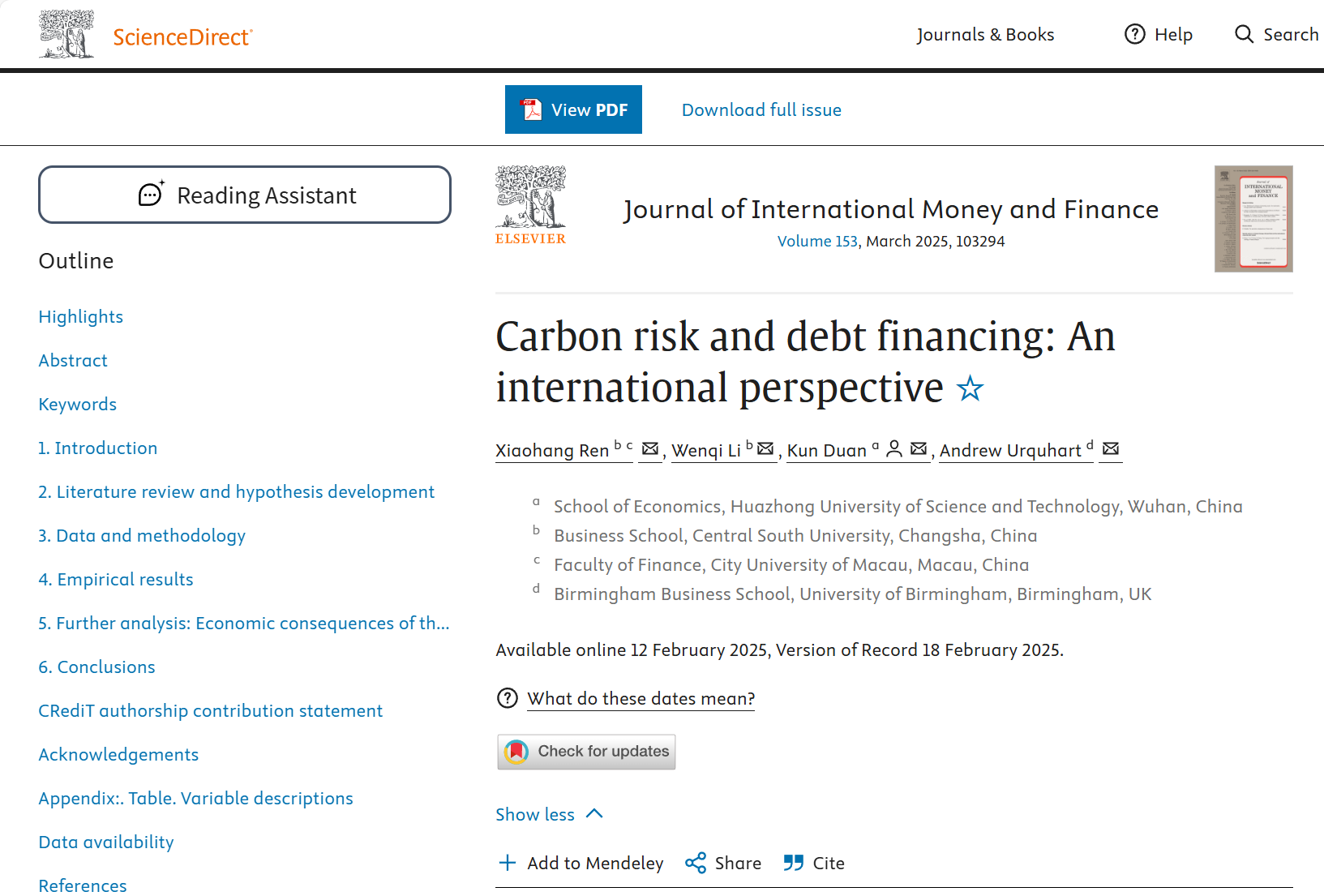 任晓航-Carbon risk and debt financing An international perspective.png